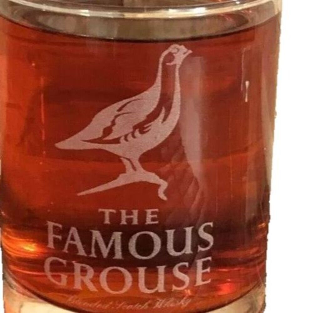 NEW Set of 2 The Famous Grouse Collectible Whiskey Glasses Etched Design 6 Oz - Picture 2 of 5